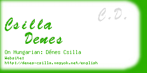 csilla denes business card
